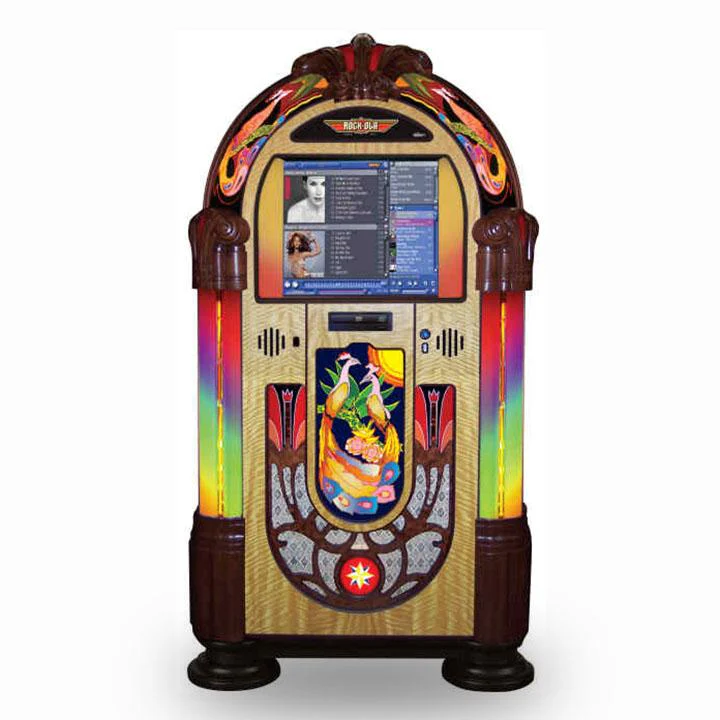Walnut Rock-Ola Bubbler CD Music Center
